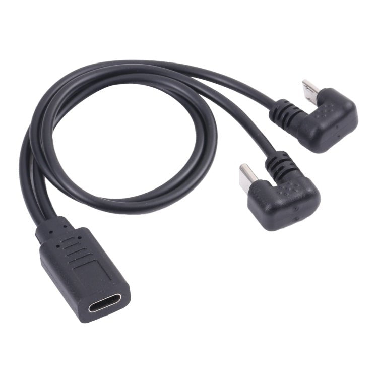 U - shaped USB - C / Type - C Male + Micro USB Male to USB - C / Type - C Female Cable, Type - C + Micro USB to Type - C - ORIWHIZ