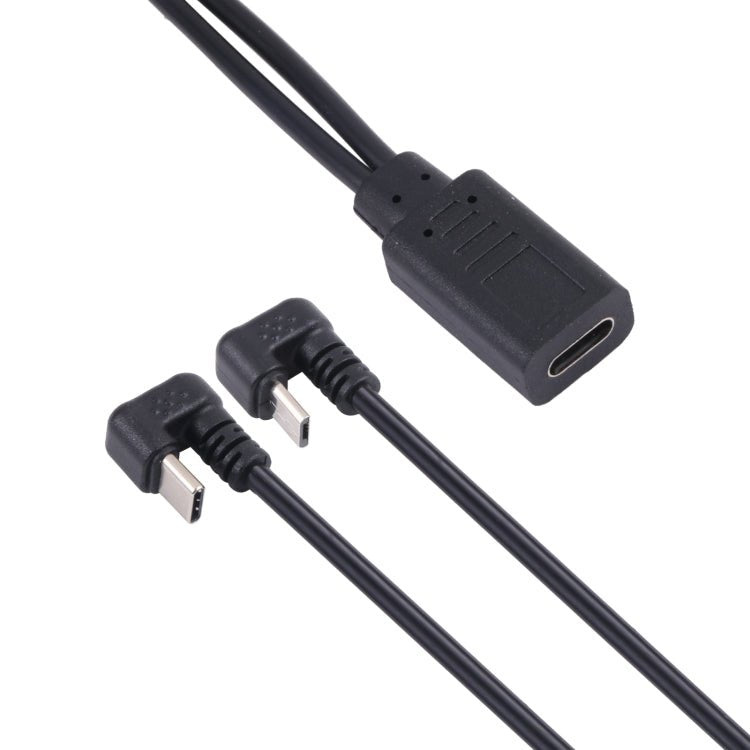 U - shaped USB - C / Type - C Male + Micro USB Male to USB - C / Type - C Female Cable, Type - C + Micro USB to Type - C - ORIWHIZ