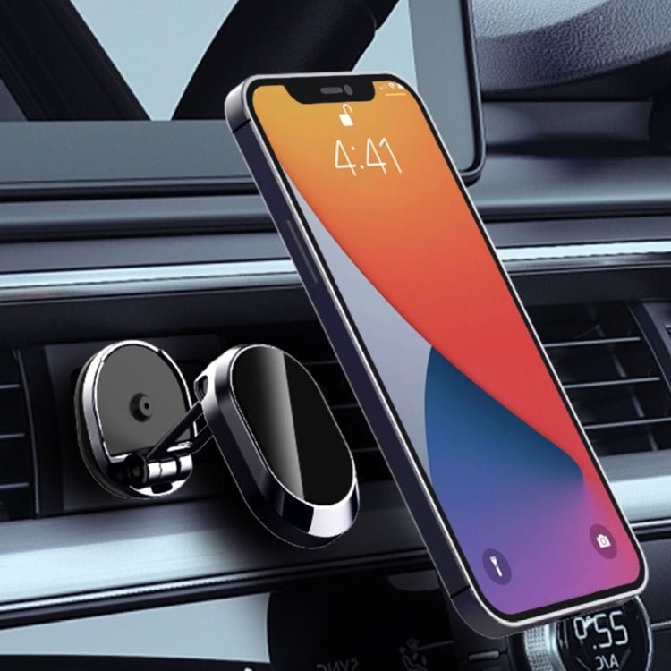 U18 Mini Car Foldable Rotating Magnetic Mobile Phone Navigation Holder, U18 (Black), U18 (Silver) - ORIWHIZ