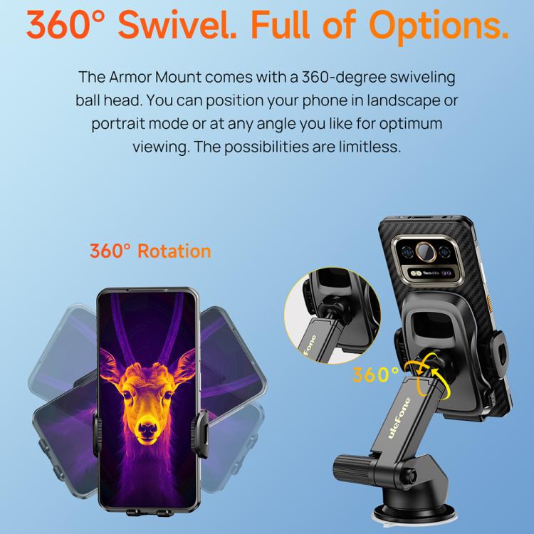 Ulefone UAN04 Armor Mount Car / Desktop Phone Holder, Enhanced Model, UAN04 - ORIWHIZ