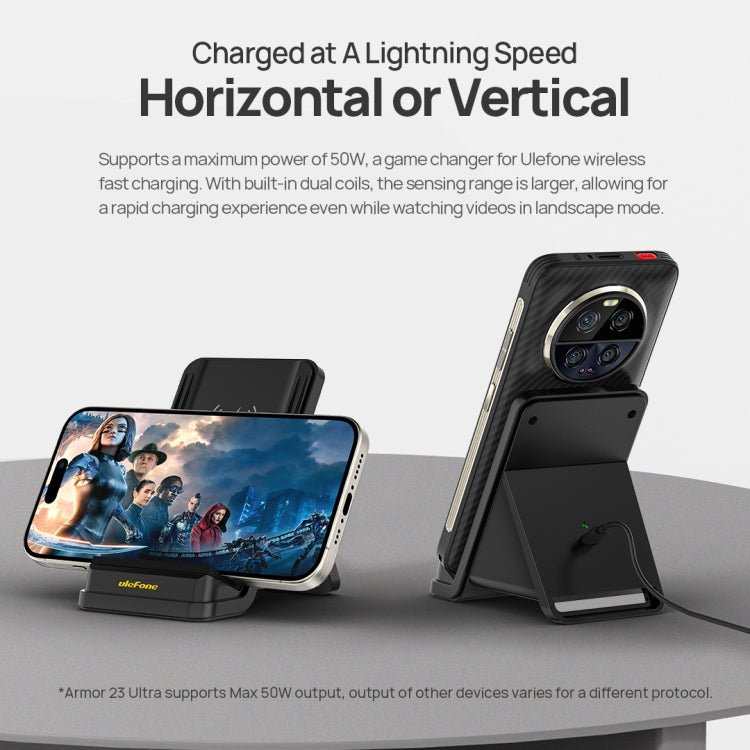 Ulefone WCS01 50W Air - cooled Wireless Charger Stand, WCS01 - ORIWHIZ