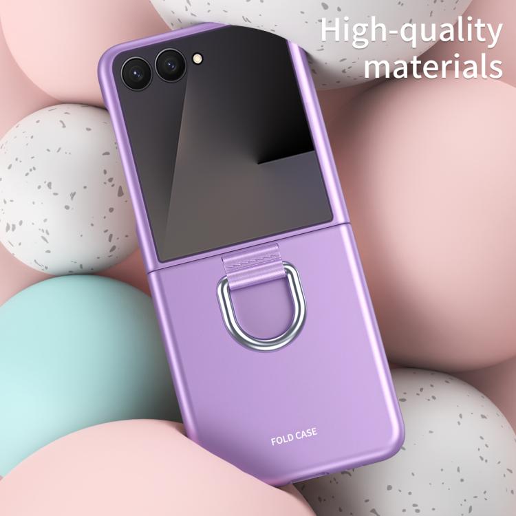 Ultra Thin Silk Belt Ring Skin Feel Phone Case, For Samsung Galaxy Flip7 5G - ORIWHIZGalaxy Z Flip7 5GGalaxy Z Flip7 5G CasesSamsung Accessories