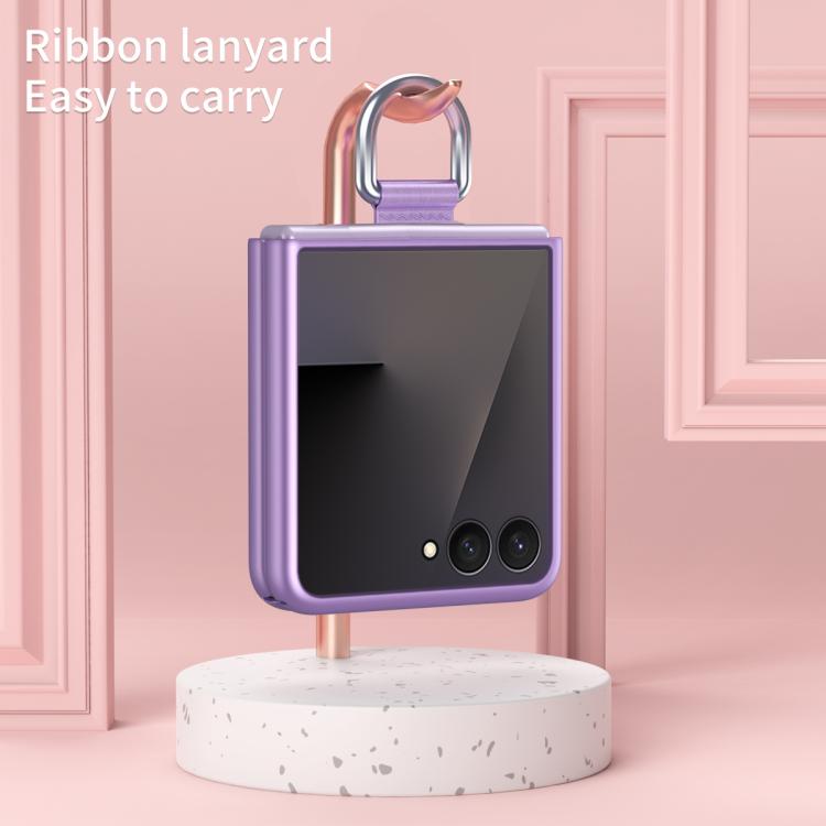 Ultra Thin Silk Belt Ring Skin Feel Phone Case, For Samsung Galaxy Flip7 5G - ORIWHIZGalaxy Z Flip7 5GGalaxy Z Flip7 5G CasesSamsung Accessories