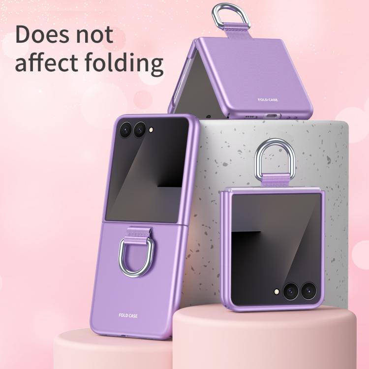 Ultra Thin Silk Belt Ring Skin Feel Phone Case, For Samsung Galaxy Flip7 5G - ORIWHIZGalaxy Z Flip7 5GGalaxy Z Flip7 5G CasesSamsung Accessories