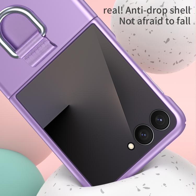 Ultra Thin Silk Belt Ring Skin Feel Phone Case, For Samsung Galaxy Flip7 5G - ORIWHIZGalaxy Z Flip7 5GGalaxy Z Flip7 5G CasesSamsung Accessories