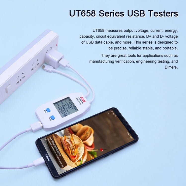 UNI - T USB Voltmeter Ammeter Tester UT658DUAL, UT658DUAL - ORIWHIZ