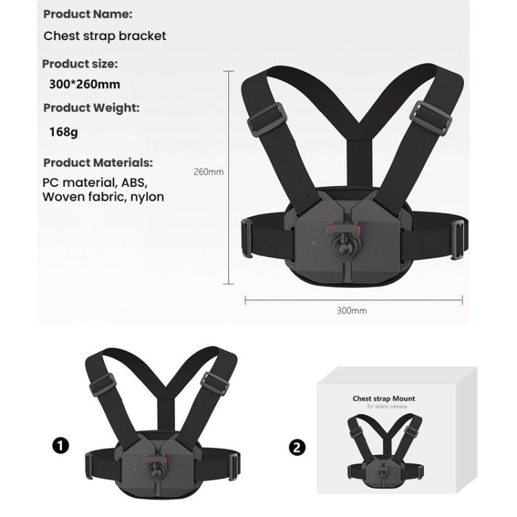 Universal Magnetic Quick - Release Chest Mount Harness For Action Cameras POV Hands - Free Recording, Chest Mount - ORIWHIZChest BeltDJI & Insta360 AccessoriesUniversal Chest & Head Belt