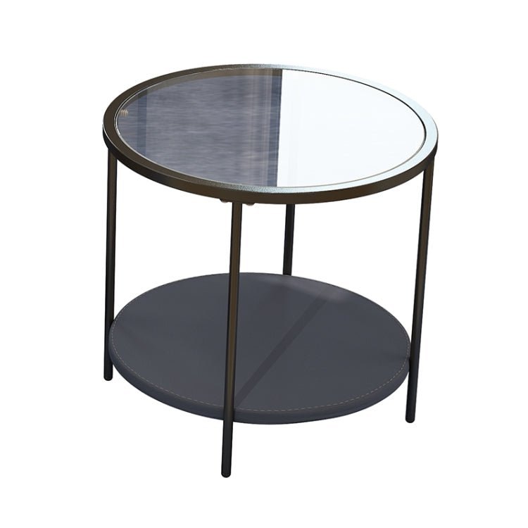US Warehouse Coffee Table Share with Pets Multi - function Tempered Glass Round Shape Tabletop Tea Table, Size: 21.6x21.6x20.2 inch, 21.6x21.6x20.2 inch - ORIWHIZ