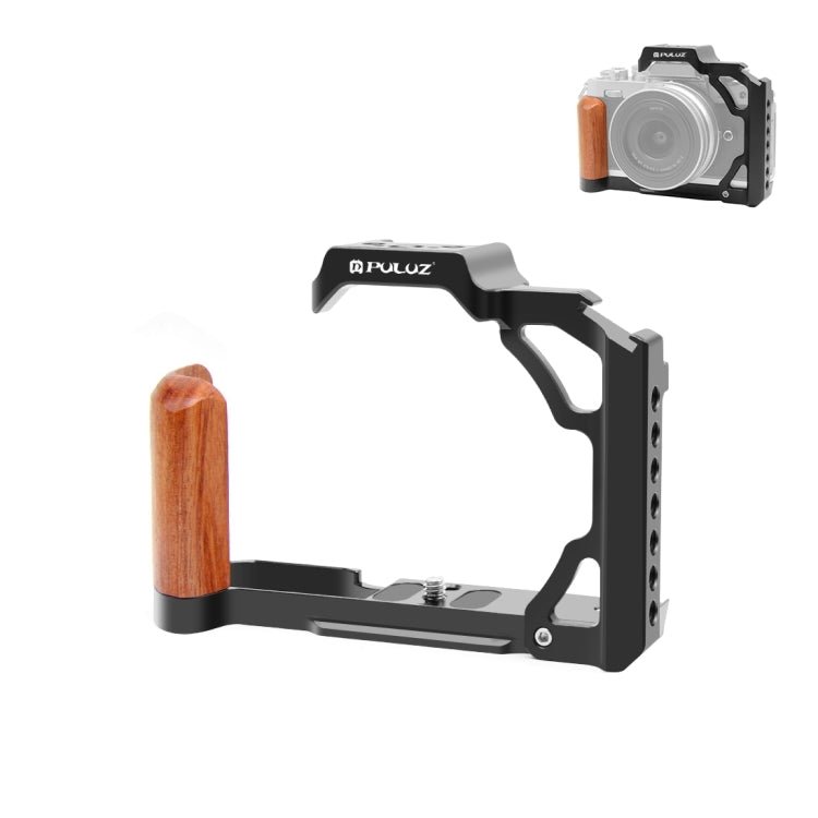 US Warehouse For Nikon ZFC PULUZ Wood Handle Metal Camera Cage Stabilizer Rig - ORIWHIZ