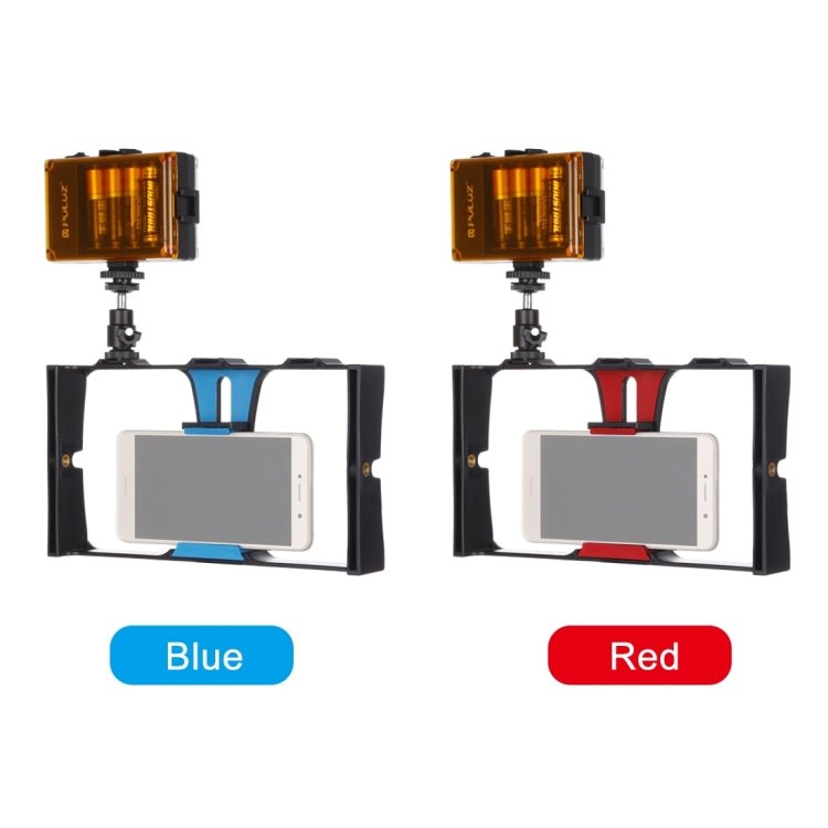 US Warehouse PULUZ 2 in 1 Vlogging Live Broadcast LED Selfie Light Smartphone Video Rig Kits with Cold Shoe Tripod Head for iPhone, Galaxy, Huawei, Xiaomi, HTC, LG, Google, and Other Smartphones, Vlogging Rig+Light, Vlogging Rig+Light(US) - ORIWHIZ