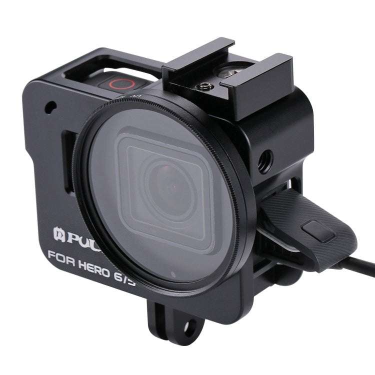 US Warehouse PULUZ Housing Shell CNC Aluminum Alloy Protective Cage with 52mm UV Lens for GoPro HERO(2018) /7 Black /6 /5, For HERO6 /5 No Frame UK Stock, For HERO6 /5 No Frame US Stock, For HERO6 /5 No Frame AE Stock, For HERO6 /5 No Frame - ORIWHIZ