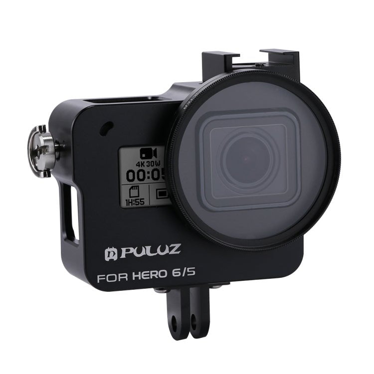 US Warehouse PULUZ Housing Shell CNC Aluminum Alloy Protective Cage with 52mm UV Lens for GoPro HERO(2018) /7 Black /6 /5, For HERO6 /5 No Frame UK Stock, For HERO6 /5 No Frame US Stock, For HERO6 /5 No Frame AE Stock, For HERO6 /5 No Frame - ORIWHIZ