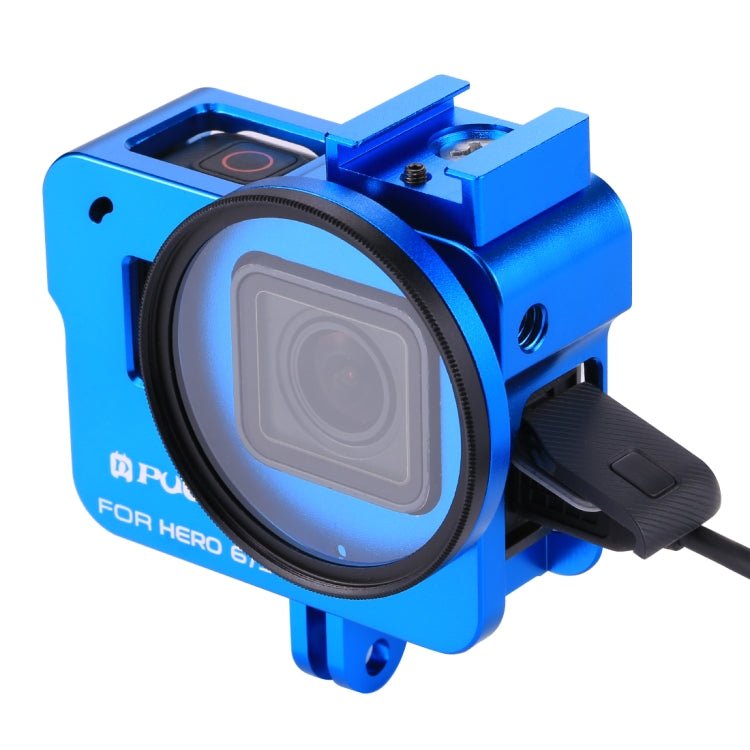 US Warehouse PULUZ Housing Shell CNC Aluminum Alloy Protective Cage with 52mm UV Lens for GoPro HERO(2018) /7 Black /6 /5, For HERO6 /5 No Frame UK Stock, For HERO6 /5 No Frame US Stock, For HERO6 /5 No Frame AE Stock, For HERO6 /5 No Frame - ORIWHIZ