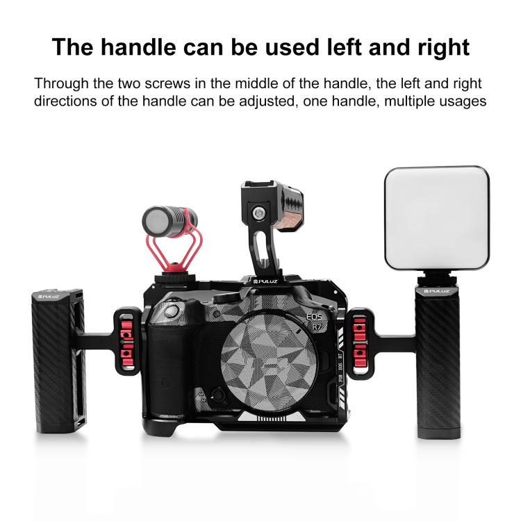 US Warehouse PULUZ Universal Camera Metal Side Handle with Cold Shoe Mount for Camera Cage Stabilizer, Metal Side Handle - ORIWHIZ