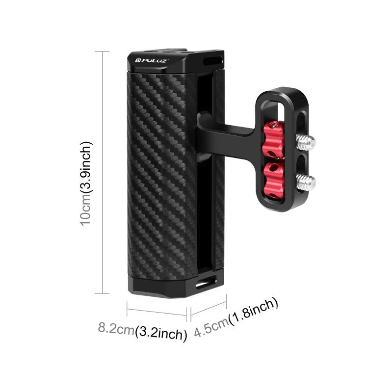 US Warehouse PULUZ Universal Camera Metal Side Handle with Cold Shoe Mount for Camera Cage Stabilizer, Metal Side Handle - ORIWHIZ
