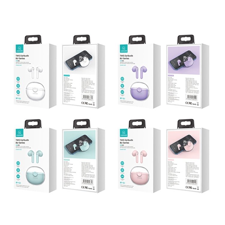 USAMS BU12 TWS Half In - Ear Bluetooth 5.1 Wireless Earphones, USAMS BU12 - ORIWHIZ