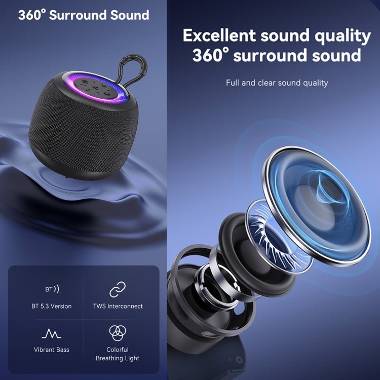 USAMS US - YX014 Yinya Series Mini Wireless Bluetooth Speaker, US - YX014 - ORIWHIZ