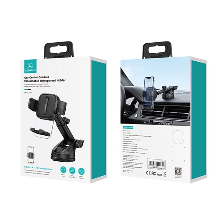 USAMS US - ZJ072 Car Center Console Retractable Transparent Holder, ZJ072 - ORIWHIZ