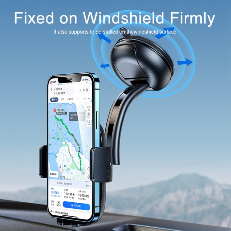 USAMS ZJ063 Car Center Console Retractable Phone Holder for 4.7 - 7.2 inch Mobile Phones, ZJ063 - ORIWHIZ