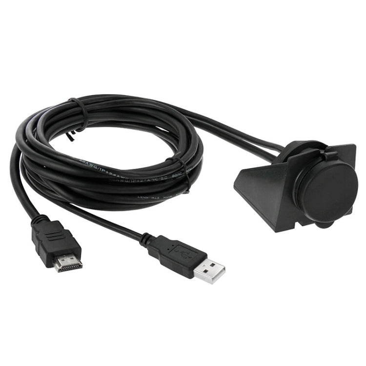 USB 2.0 & HDMI (Type - A) Male to Female Extension Cable, Length: 2m, USB 2.0 & HDMI (Type - A) Male to Female - ORIWHIZCar Replacement PartsDIY CablesIn Car