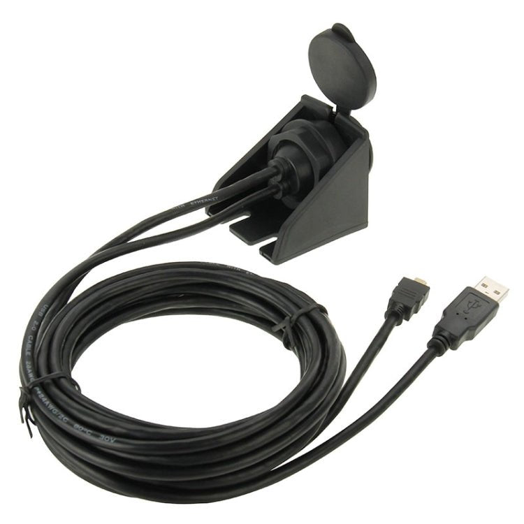 USB 2.0 & Micro HDMI (Type - D) Male to USB 2.0 & HDMI (Type - A) Female Adapter Cable with Car Flush Mount, Length: 2m, USB 2.0 & Micro HDMI Male to USB 2.0 & HDMI Female - ORIWHIZCar Replacement PartsDIY CablesIn Car