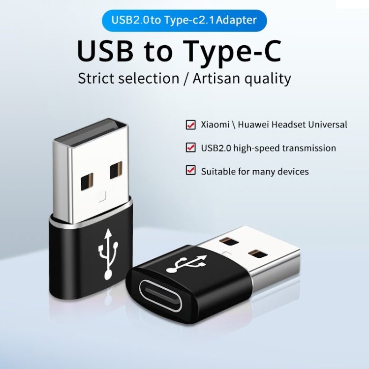 USB - C / Type - C Female to USB 2.0 Male Aluminum Alloy Adapter, Support Charging & Transmission, USB 2.0 - ORIWHIZ