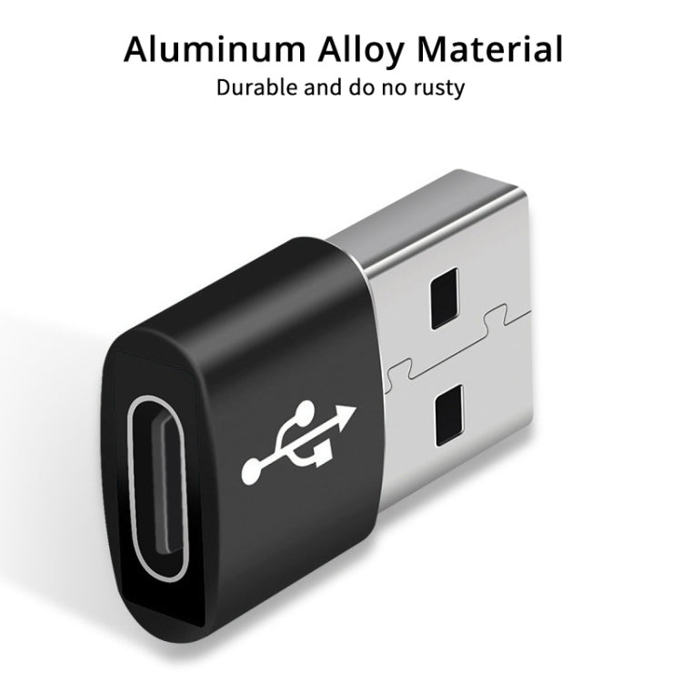 USB - C / Type - C Female to USB 2.0 Male Aluminum Alloy Adapter, Support Charging & Transmission, USB 2.0 - ORIWHIZ