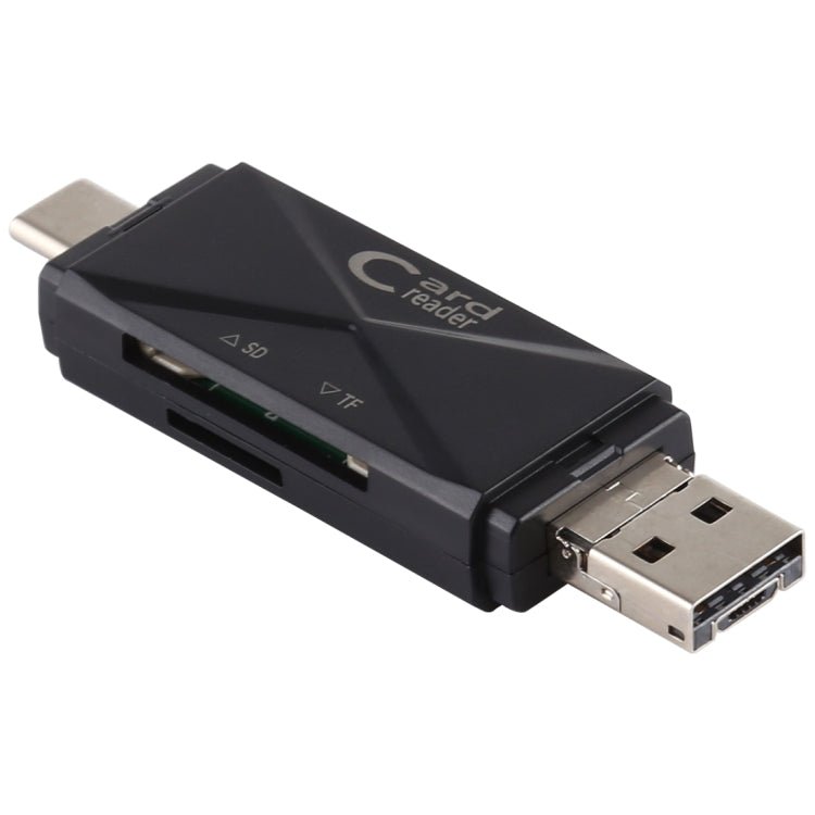 USB - C / Type - C + SD + TF + Micro USB to USB 2.0 Card Reader, USB2.0 - ORIWHIZ