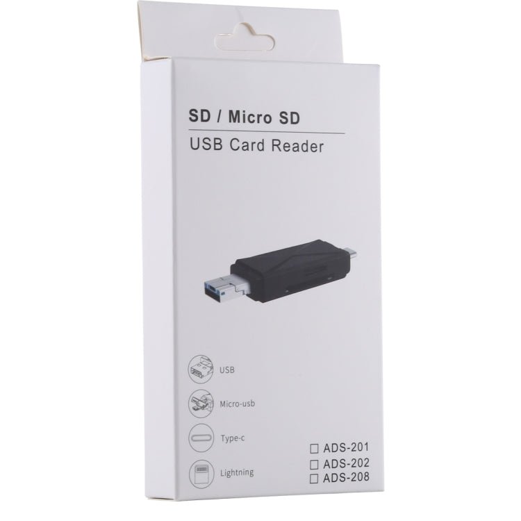 USB - C / Type - C + SD + TF + Micro USB to USB 2.0 Card Reader, USB2.0 - ORIWHIZ