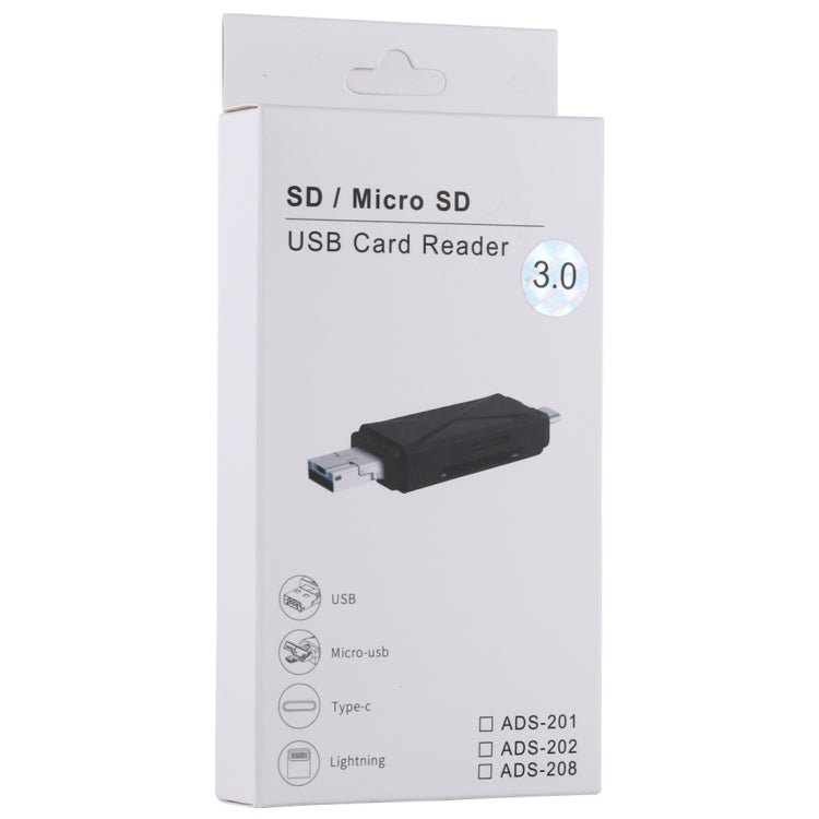 USB - C / Type - C + SD + TF + Micro USB to USB 3.0 Card Reader, USB3.0 - ORIWHIZ