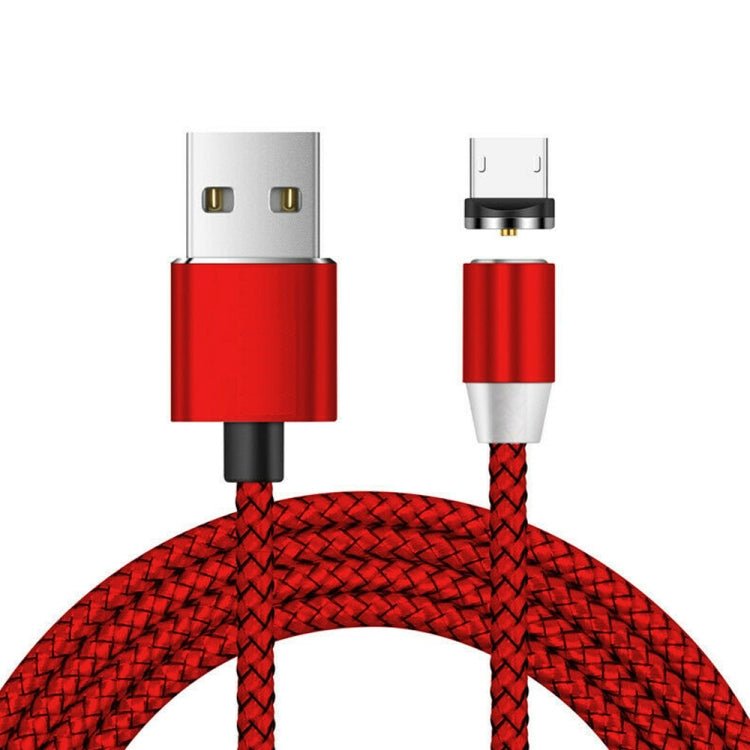 USB to Micro USB Magnetic Metal Connector Nylon Two - color Braided Magnetic Data Cable, Cable Length: 1m, Micro USB - ORIWHIZ