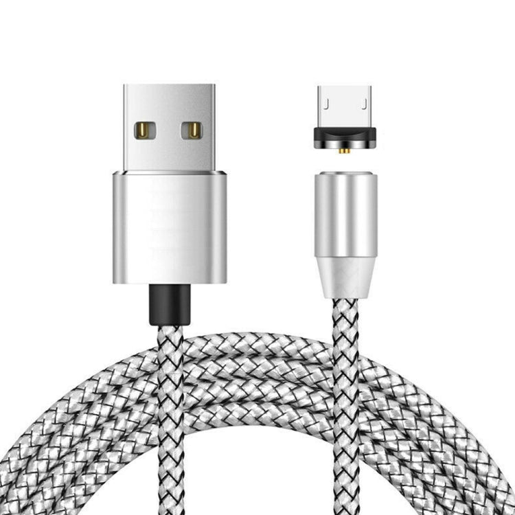 USB to Micro USB Magnetic Metal Connector Nylon Two - color Braided Magnetic Data Cable, Cable Length: 1m, Micro USB - ORIWHIZ