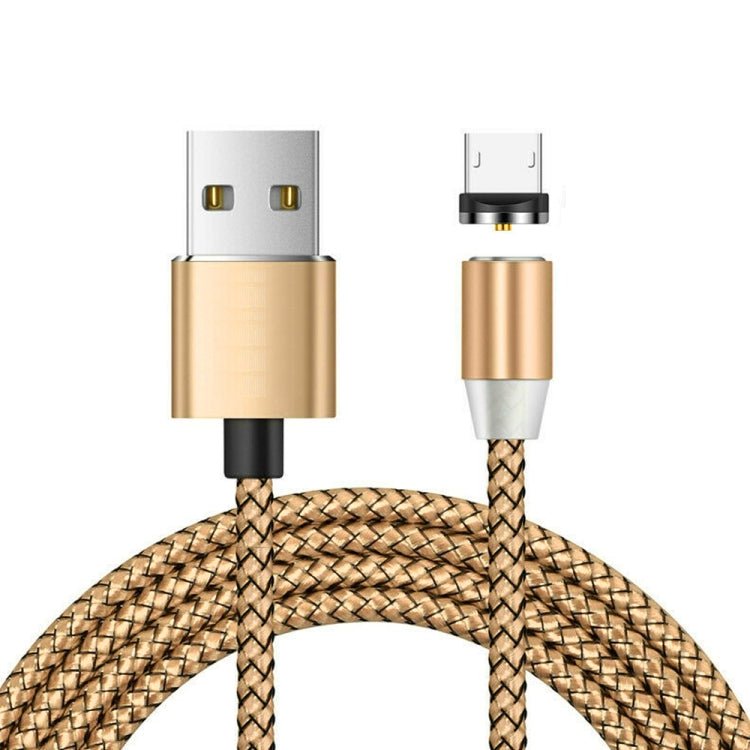USB to Micro USB Magnetic Metal Connector Nylon Two - color Braided Magnetic Data Cable, Cable Length: 1m, Micro USB - ORIWHIZ
