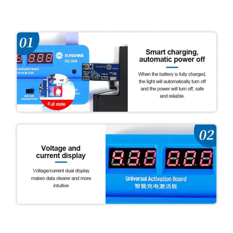 V9.0 Universal Battery Activation Board Quick Charge Maintenance Line For IPhone Android Repair Test Board Tool, SUNSHINE SS - 909 - ORIWHIZ