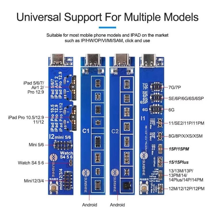 V9.0 Universal Battery Activation Board Quick Charge Maintenance Line For IPhone Android Repair Test Board Tool, SUNSHINE SS - 909 - ORIWHIZ