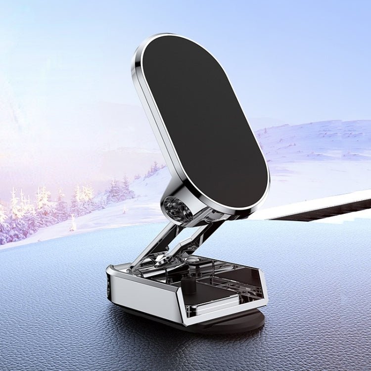 Vehicle Bracket Magnetic Navigation Bracket, Folding Black, Folding Silve - ORIWHIZ