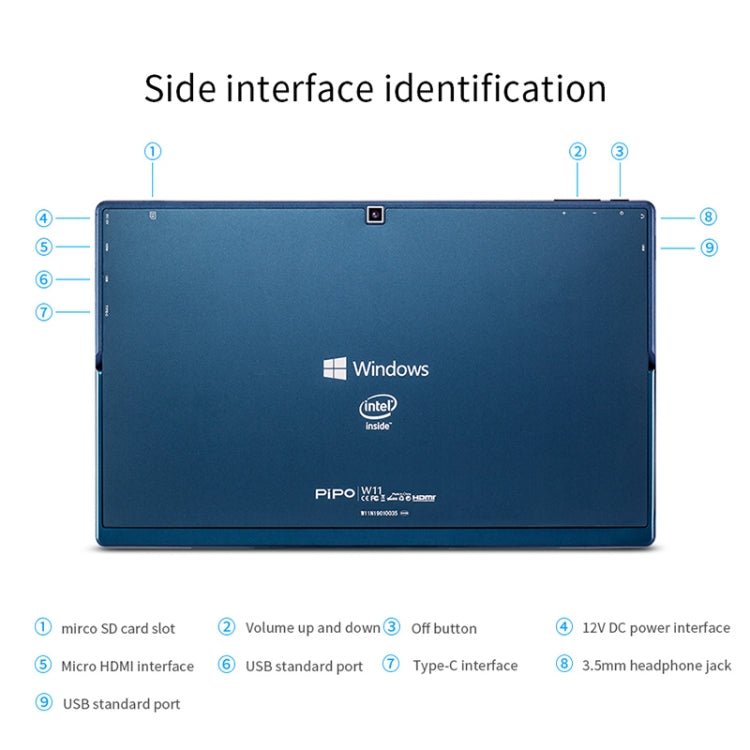 Windows 10 System, Intel Gemini Lake N4120 Quad Core Up to 2.6GHz, with Keyboard & Stylus Pen, Support Dual Band WiFi & Bluetooth & Micro SD Card, 8GB+128GB+128GB - ORIWHIZ