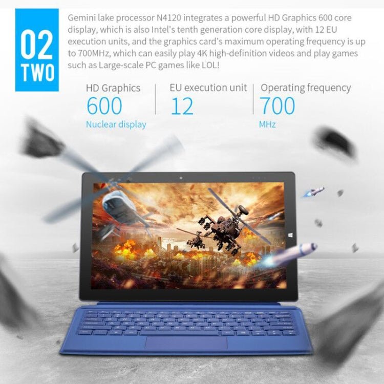 Windows 10 System, Intel Gemini Lake N4120 Quad Core Up to 2.6GHz, with Keyboard & Stylus Pen, Support Dual Band WiFi & Bluetooth & Micro SD Card, 8GB+128GB+128GB - ORIWHIZ