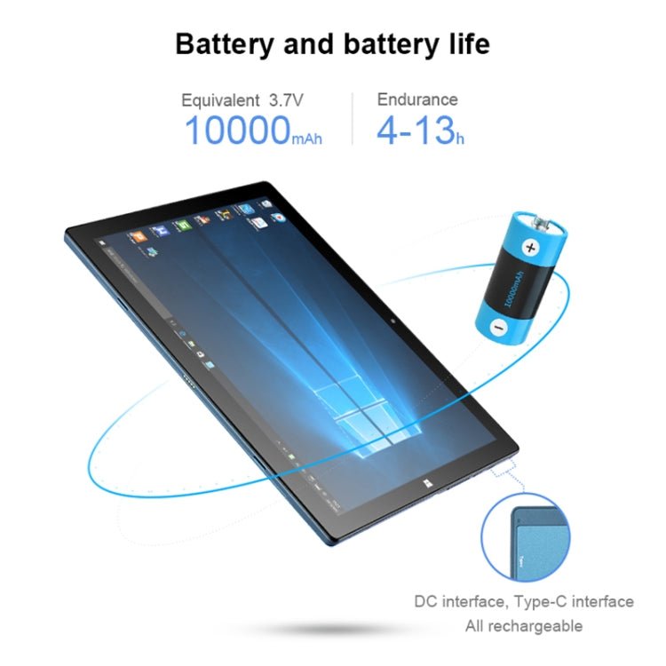 Windows 10 System, Qualcomm Snapdragon 850 Octa Core up to 2.96GHz, Not Include Keyboard & Stylus Pen, Support Dual SIM & Dual Band WiFi & Bluetooth & GPS, US Plug, 8GB+256GB - ORIWHIZ