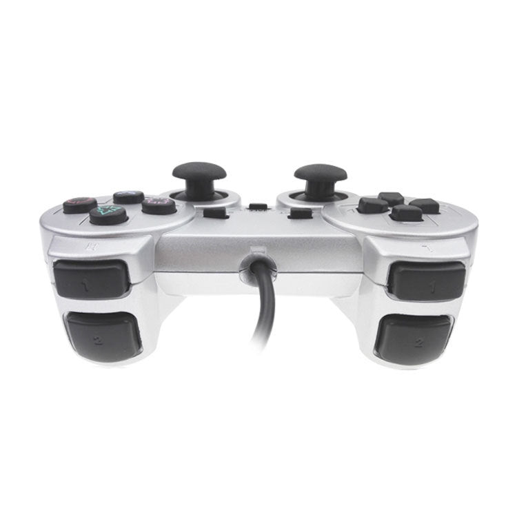Wired Gamepad Dual Motor Vibration Silver Fuel Injection Gamepad Suitable For PS2, For PS2 - ORIWHIZSony AccessoriesSony Accessories GamepadsToys & Hobbies