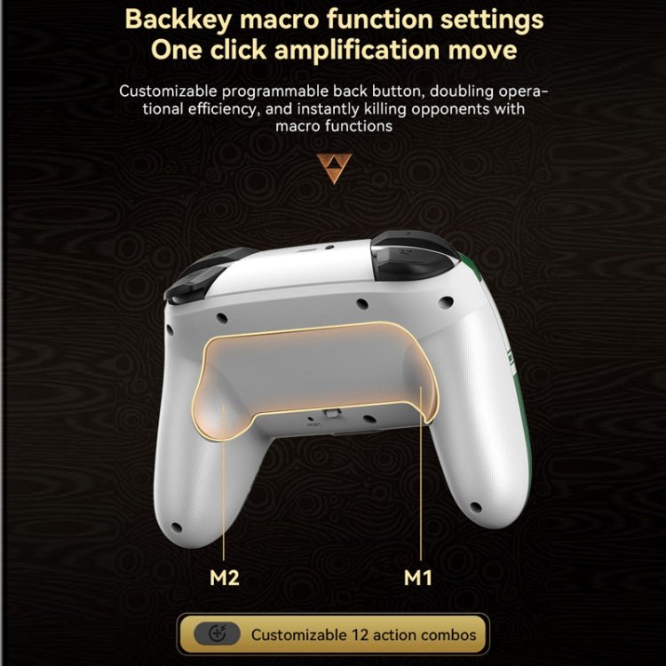 Wireless Bluetooth Somatosensory Vibration Gamepad for Nintendo Switch/Switch PRO, Black Gold, White Green, Black, White - ORIWHIZNintendo AccessoriesNintendo Accessories GamepadsToys & Hobbies