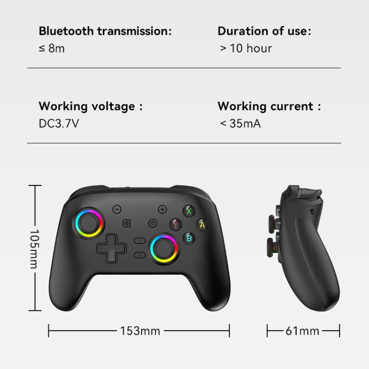 Wireless Bluetooth Somatosensory Vibration Gamepad for Nintendo Switch/Switch PRO, Black Gold, White Green, Black, White - ORIWHIZNintendo AccessoriesNintendo Accessories GamepadsToys & Hobbies