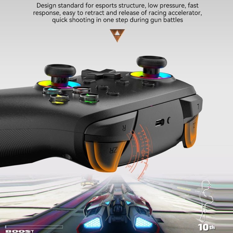 Wireless Bluetooth Somatosensory Vibration Gamepad for Nintendo Switch/Switch PRO, Black Gold, White Green, Black, White - ORIWHIZNintendo AccessoriesNintendo Accessories GamepadsToys & Hobbies