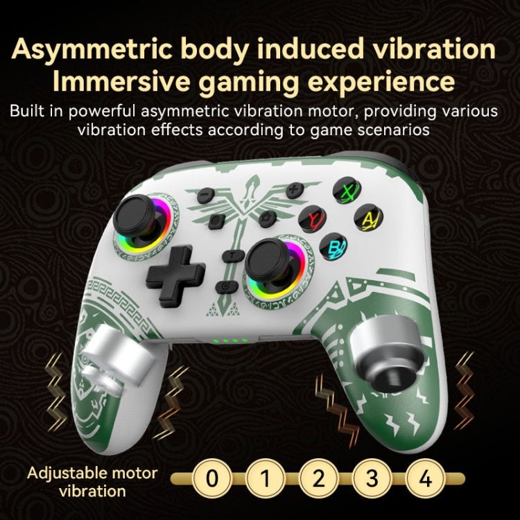 Wireless Bluetooth Somatosensory Vibration Gamepad for Nintendo Switch/Switch PRO, Black Gold, White Green, Black, White - ORIWHIZNintendo AccessoriesNintendo Accessories GamepadsToys & Hobbies