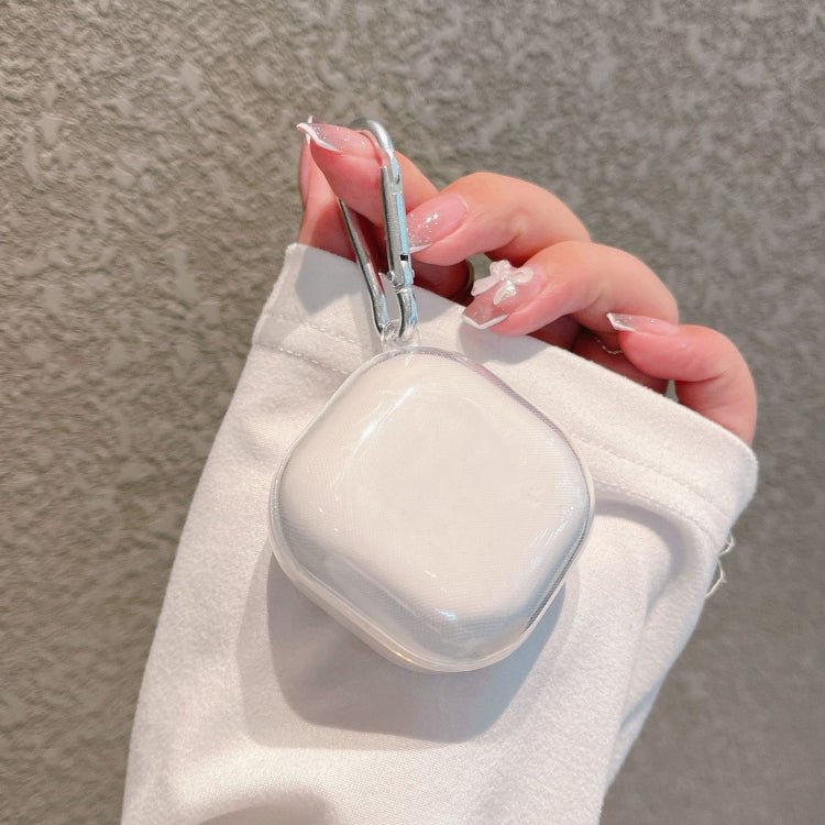 Wireless Earphones Transparent Anti - fall TPU Protective Case with Hook For Samsung Galaxy Buds Live - ORIWHIZ