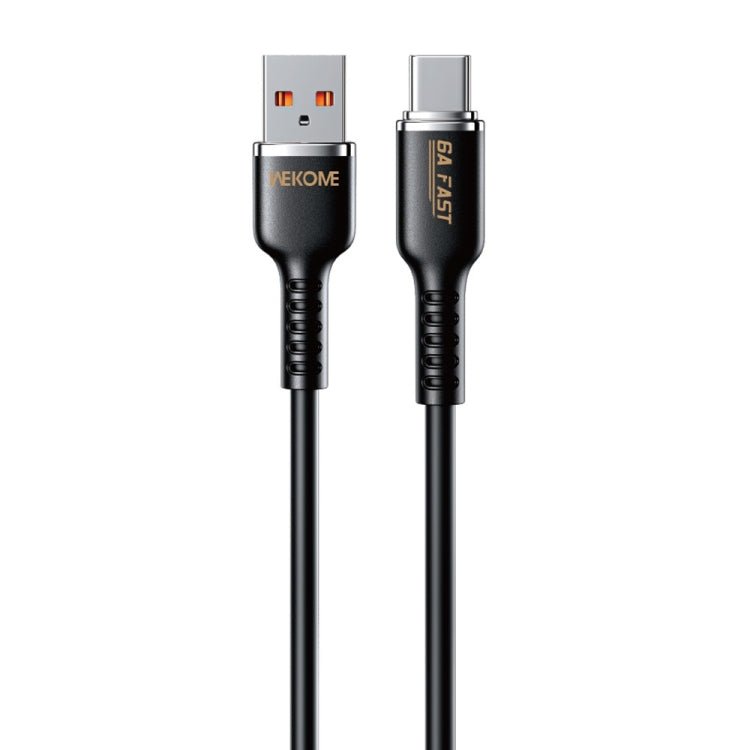 WK WDC - 09a 6A USB to USB - C/Type - C Silicone Data Cable, Length: 1.2m, WDC - 09a - ORIWHIZ