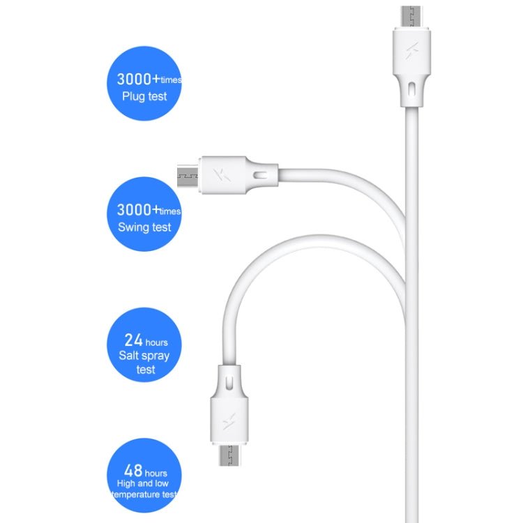 WK WDC - 105m 2.4A Micro USB Full Speed Pro Charging Data Cable, Length: 25cm, Micro - ORIWHIZ