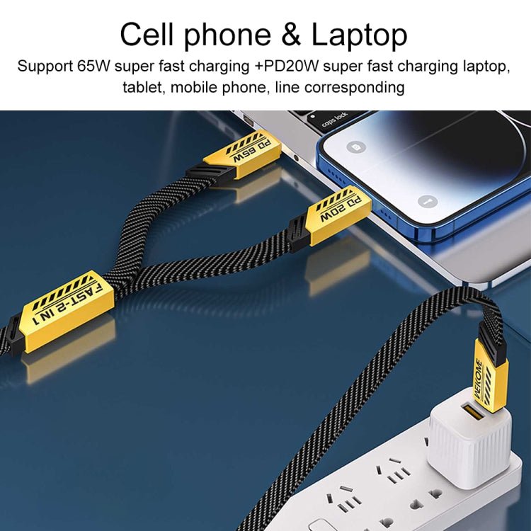 WK WDC - 192 Mech Series 100W USB - C/Type - C to USB - C/Type - C Fast Charge Data Cable, Length: 1m, USB - C/Type - C to USB - C/Type - C - ORIWHIZ