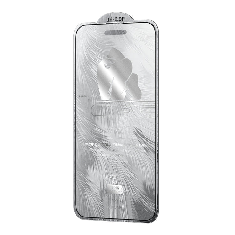 WK WTP - 090 Space King Kong 9D Curved Frosted Tempered Glass Film, For iPhone 16 Pro Max, For iPhone 16 Pro, For iPhone 16 Plus / 15 Plus, For iPhone 16 / 15 - ORIWHIZ