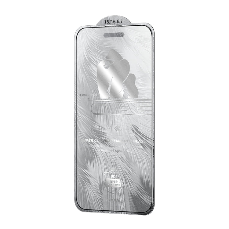 WK WTP - 090 Space King Kong 9D Curved Frosted Tempered Glass Film, For iPhone 16 Pro Max, For iPhone 16 Pro, For iPhone 16 Plus / 15 Plus, For iPhone 16 / 15 - ORIWHIZ